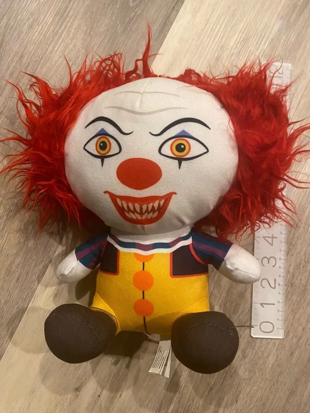 Toy Factory IT The Movie Horror Pennywise Clown Plush Doll 10'' BIG HEAD